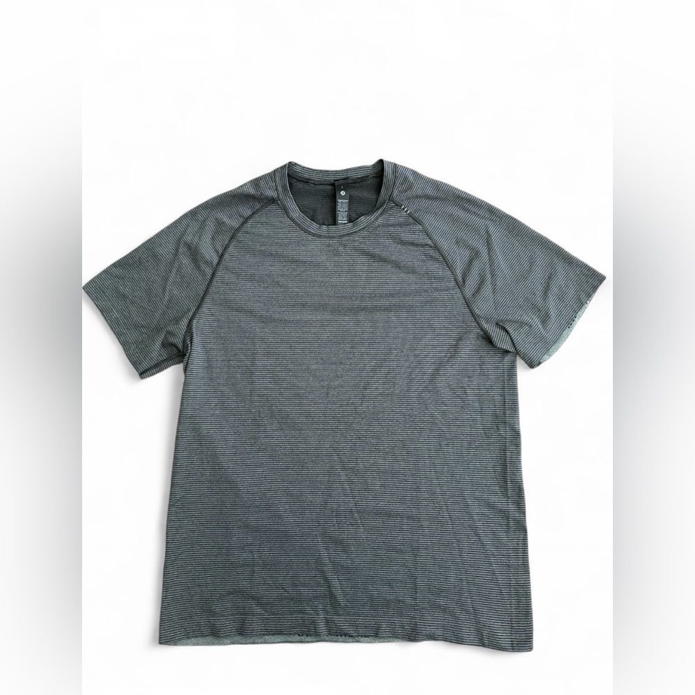Lululemon Metal Vent Tech Short-Sleeve Shirt Black/White/Grey Large
